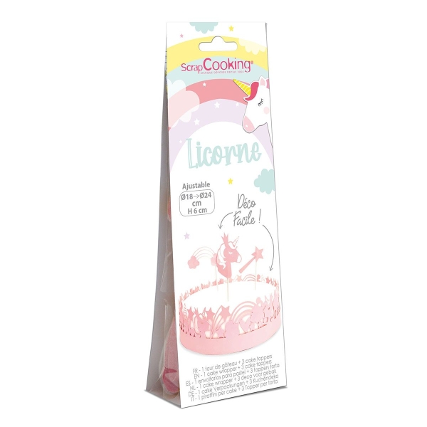 Set Topper si Wrapper pentu tort - UNICORN- ScrapCooking