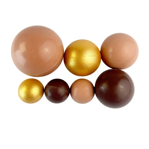 Sfere comestibile BEJ, MARO si AURIU - set 7 buc pentru decorarea deserturilor – Anyta Cooking