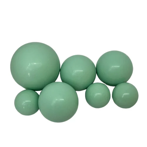 Sfere comestibile VERDE MENTA - set 7 buc pentru decorarea deserturilor – Anyta Cooking