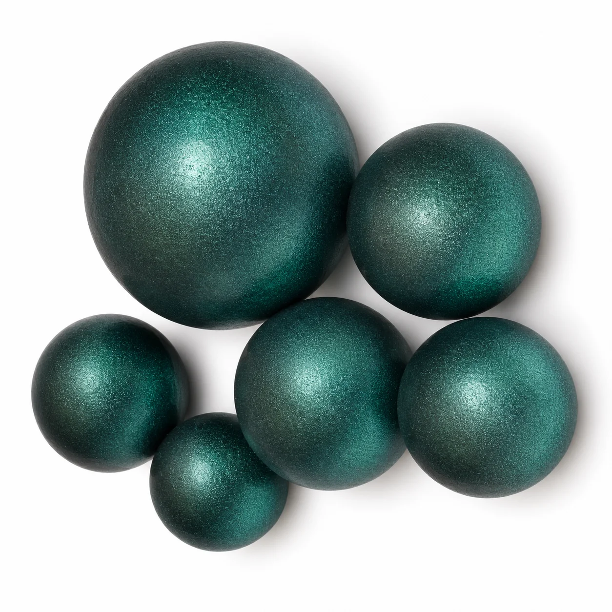 Sfere comestibile VERDE INCHIS- set 7 buc pentru decorarea deserturilor – Anyta Cooking
