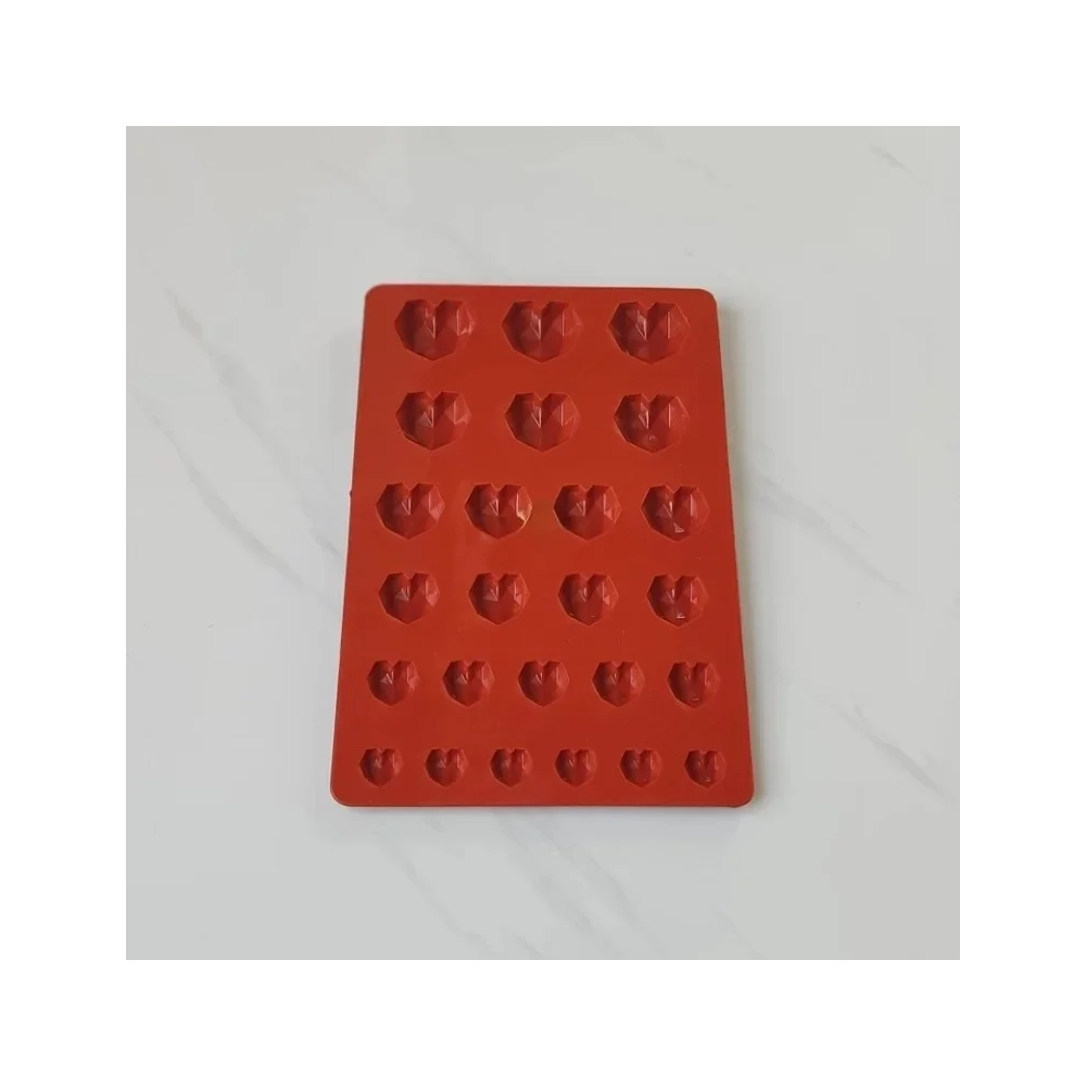 Mulad din silicon mini Inimioare Diamantate (MSG90) - 20 x 30 cm -  Anyta Cooking