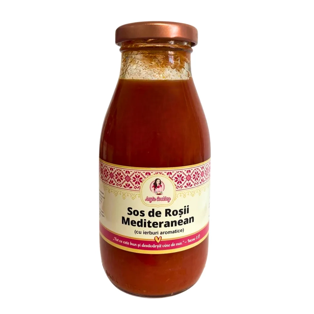 Sos de rosii Mediteranean natural cu ierburi aromatizante - 250g - Anyta Cooking