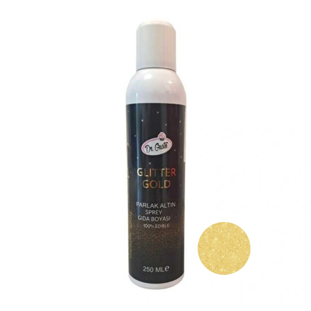 Spray alimentar Glitter Auriu / Gold - 250 ml - Dr. Gusto