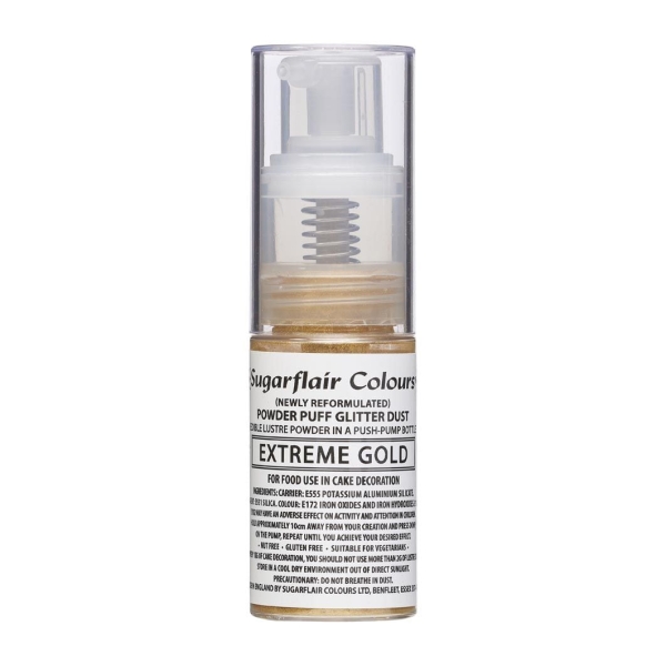 Spray cu Pompita – EXTREME GOLD/AURIU INTENS– 10 G – Sugarflair