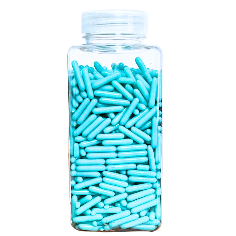 Sprinkles Rods-Decor Zahar Tije - 250 gr - Albastru Bebe - Dr Gusto