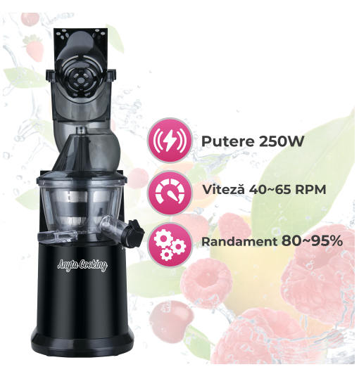 Storcător cu melc  Multifunctional -FRESH MIX - Anyta Cooking - Maxim de Suc, Plus Înghețată Sănătoasă