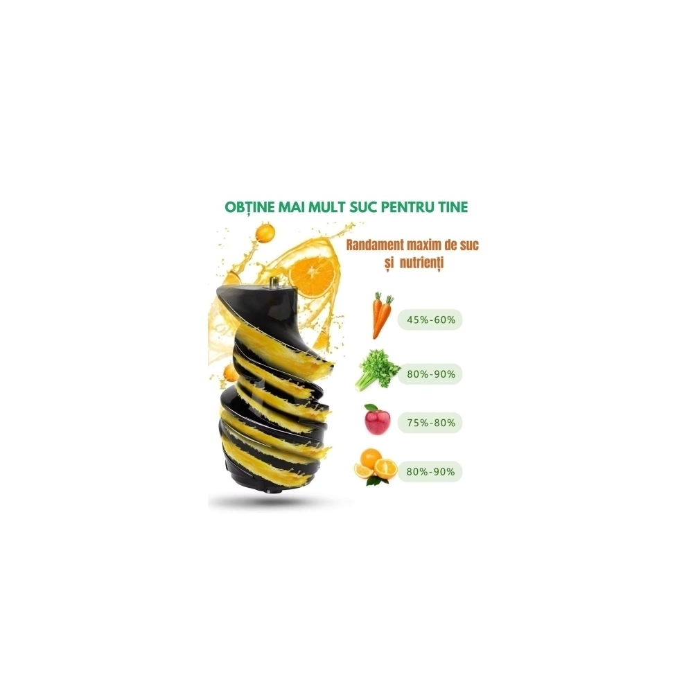 Storcător cu melc  Multifunctional -FRESH MIX - Anyta Cooking - Maxim de Suc, Plus Înghețată Sănătoasă