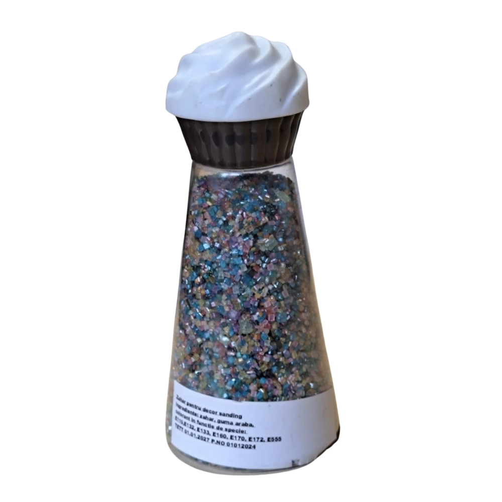 Zahar colorat sclipicios pentru decor - 100 gr - Mix Culori- Dr Gusto